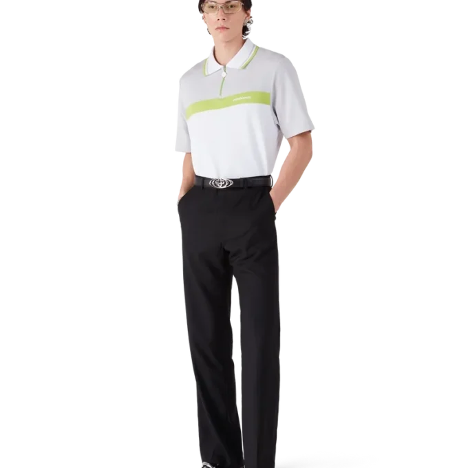 Grijs poloshirt met korte mouwen Grijs poloshirt met korte mouwen
