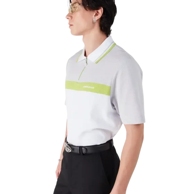 Grijs poloshirt met korte mouwen Grijs poloshirt met korte mouwen
