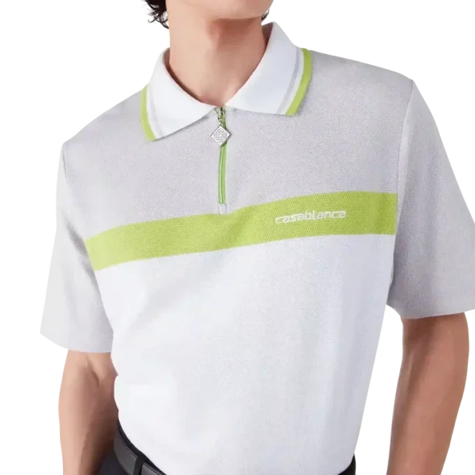 Grijs poloshirt met korte mouwen Grijs poloshirt met korte mouwen