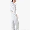 Grijze geborduurde cropped joggingbroek Grijze geborduurde cropped joggingbroek