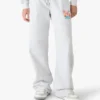 Grijze geborduurde cropped joggingbroek Grijze geborduurde cropped joggingbroek
