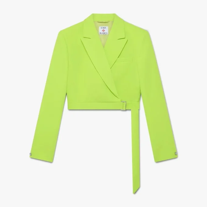 Groen crêpe maatwerkjasje Groen crêpe maatwerkjasje