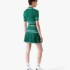 Groene geplooide gebreide minirok