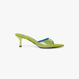 Groene muiltjes met hak