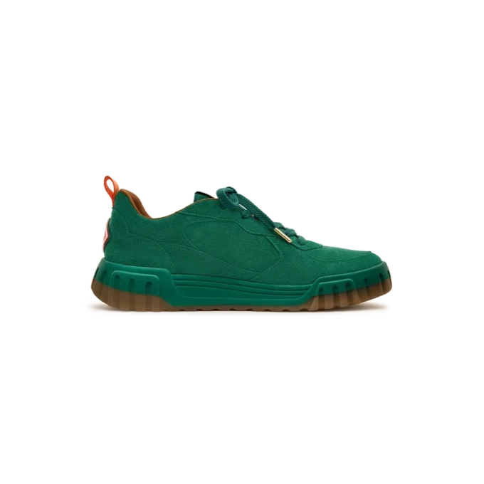 Groene suède Court-sneaker voor heren
