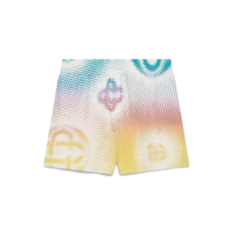 Halftone Logo zijden Shorts