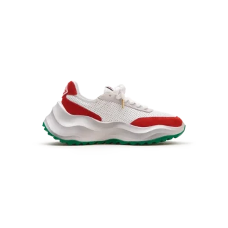 Heren Atlantis witte & rode sneaker