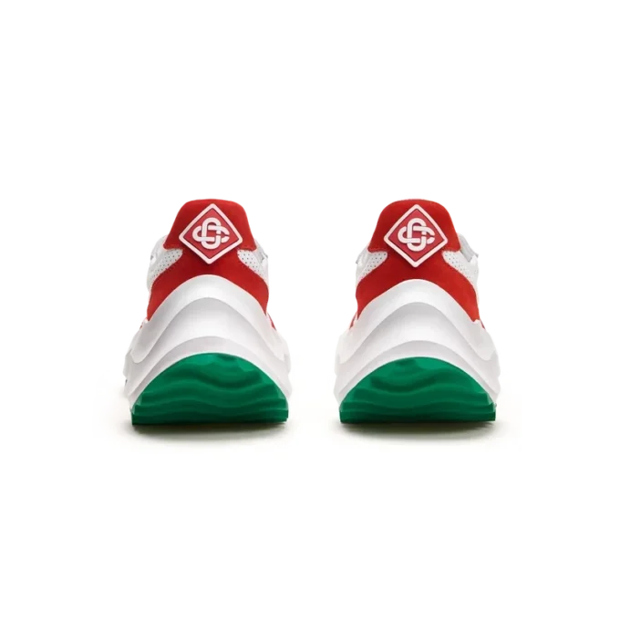 Heren Atlantis witte & rode sneaker Heren Atlantis witte & rode sneaker