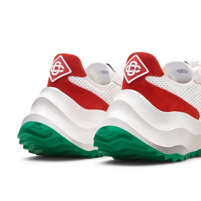 Heren Atlantis witte & rode sneaker Heren Atlantis witte & rode sneaker