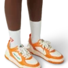 Heren Court oranje & witte sneakers