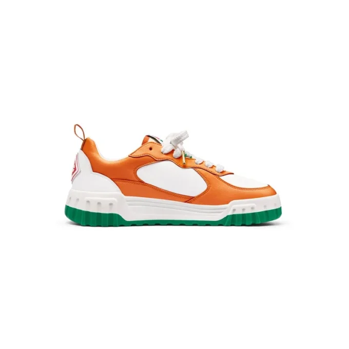 Heren Court oranje & witte sneakers