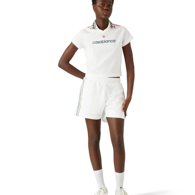 Jacquard Monogram voetbalshort