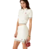 Katoenen bouclé minirok