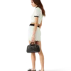 Katoenen Wave Crochet Cropped Poloshirt Katoenen Wave Crochet Cropped Poloshirt