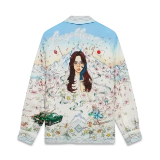 L’hiver Fleuri overhemd met lange mouwen van zijden twill L’hiver Fleuri overhemd met lange mouwen van zijden twill