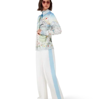 L’hiver Fleuri overhemd met lange mouwen van zijden twill L’hiver Fleuri overhemd met lange mouwen van zijden twill