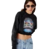 La Pramonition cropped sweatshirt met kristallen versiering La Pramonition cropped sweatshirt met kristallen versiering
