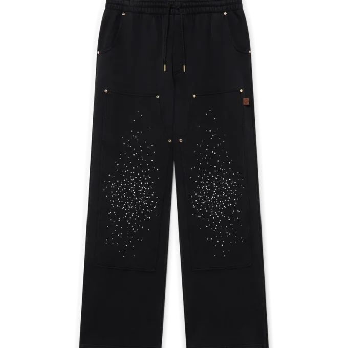 La Pramonition joggingbroek met kristallen versiering La Pramonition joggingbroek met kristallen versiering