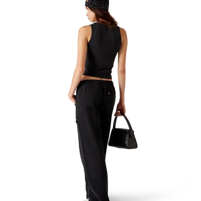 La Pramonition joggingbroek met kristallen versiering La Pramonition joggingbroek met kristallen versiering
