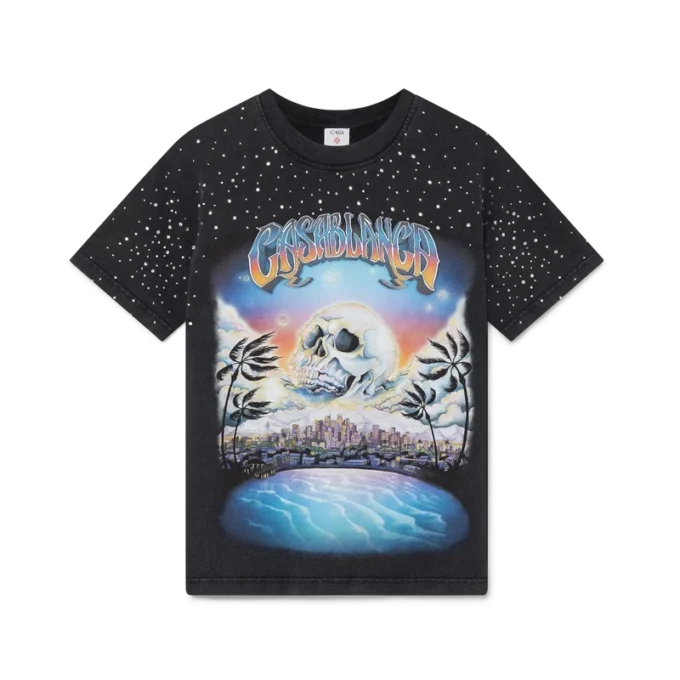La Pramonition T-shirt met kristallen versiering La Pramonition T-shirt met kristallen versiering