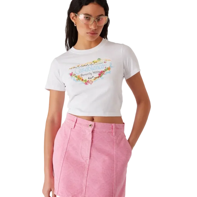 Los Angeles Store Cropped Baby Tee Los Angeles Store Cropped Baby Tee