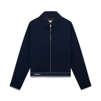 Marineblauw wollen sportjasje