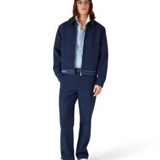 Marineblauw wollen sportjasje