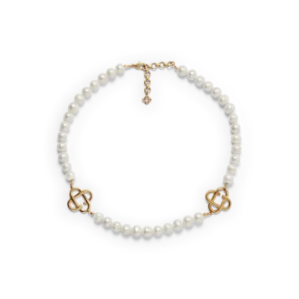 Medium parelketting met logo Medium parelketting met logo