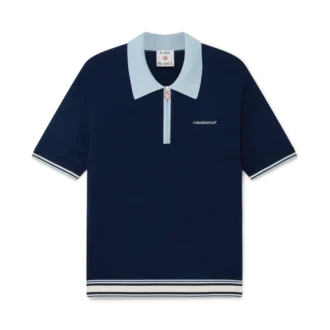 Merino gebreid tennispoloshirt Merino gebreid tennispoloshirt