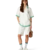 Metaphysical Tennis Icon zijden overhemd met korte mouwen