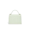 Mini Jeanne-tas met mintkleurig monogram in reliëf