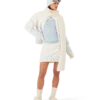 Minirok van fleece met geborduurd monogram in kleurverloop