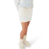 Minirok van fleece met geborduurd monogram in kleurverloop