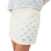 Minirok van fleece met geborduurd monogram in kleurverloop