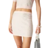 Minirok van gebreide stof met Crystal Monogram