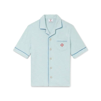 Monogram badstof shirt met korte mouwen Monogram badstof shirt met korte mouwen