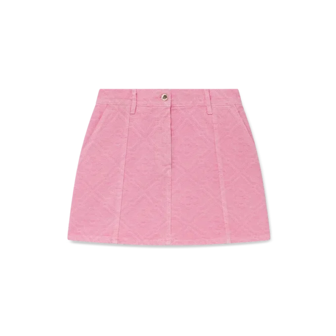 Monogram denim rok