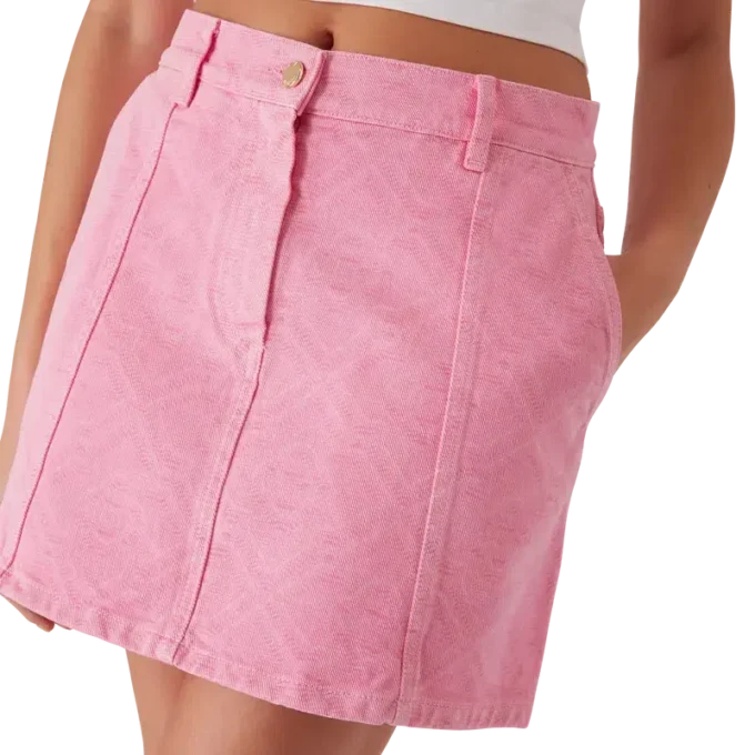 Monogram denim rok