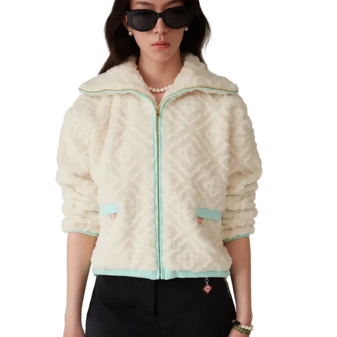 Monogram Jacquard fleecejas