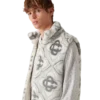 Monogram-vest van imitatiebont Monogram-vest van imitatiebont