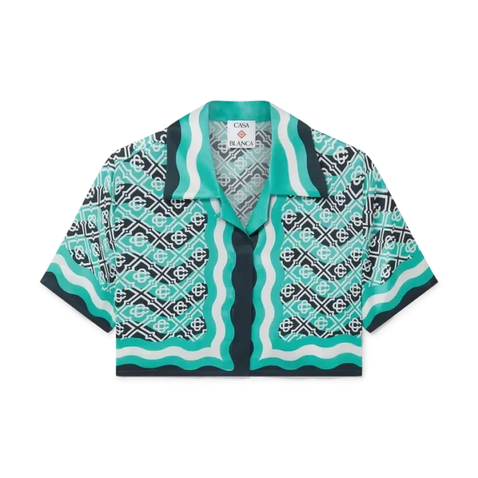 Monogram Wave kort zijden overhemd Monogram Wave kort zijden overhemd