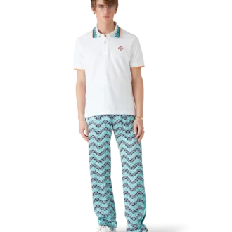 Monogram Wave zijden broek