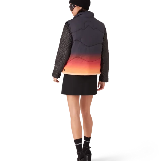 Nylon puffer-gilet met kleurverloop Nylon puffer-gilet met kleurverloop