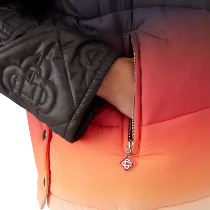 Nylon puffer-gilet met kleurverloop Nylon puffer-gilet met kleurverloop