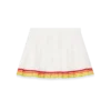 Oranje Mascot geplooide zijden twill rok