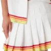 Oranje Mascot geplooide zijden twill rok