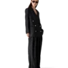 Oversized blazer van wol met krijtstreep