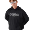 Oversized sweatshirt met capuchon en panelen Oversized sweatshirt met capuchon en panelen