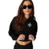 Pearl Diamond Cropped Sweatshirt met capuchon Pearl Diamond Cropped Sweatshirt met capuchon