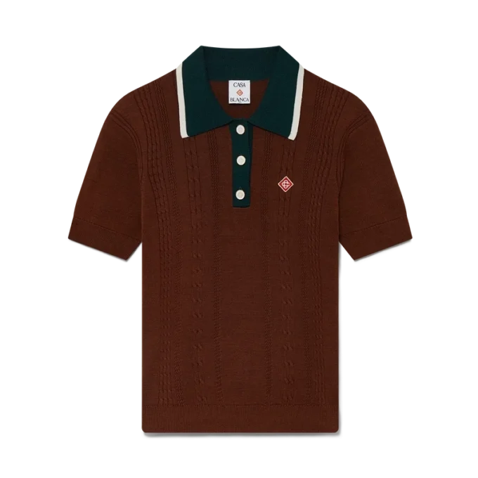 Polo met kabelpatroon Polo met kabelpatroon